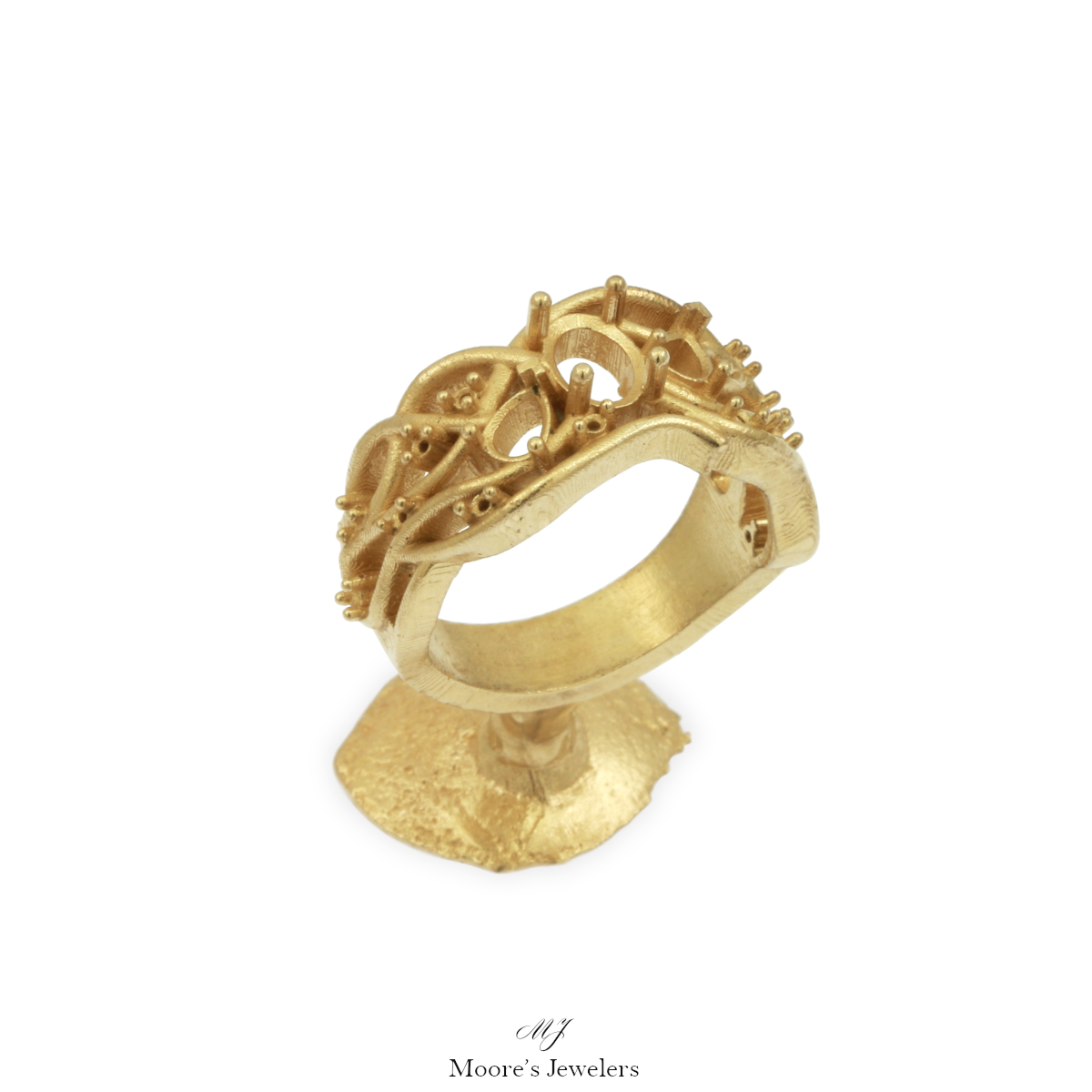 14k Yellow Gold Branch Ring Casting