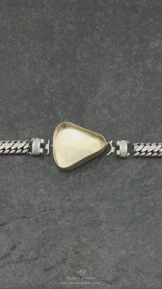 14k White Gold and Sterling Silver Custom Bracelet Link Castings