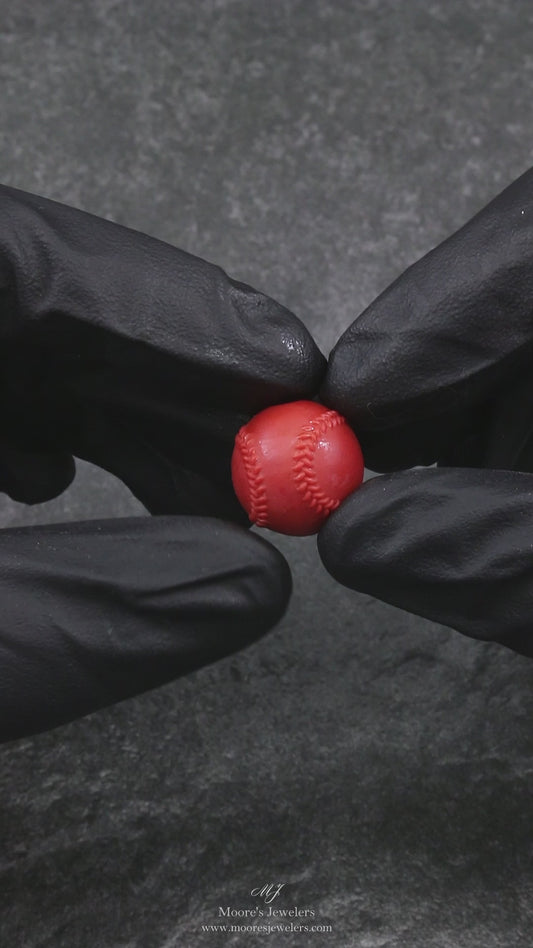 3d Printed Hollow Baseball Pendant