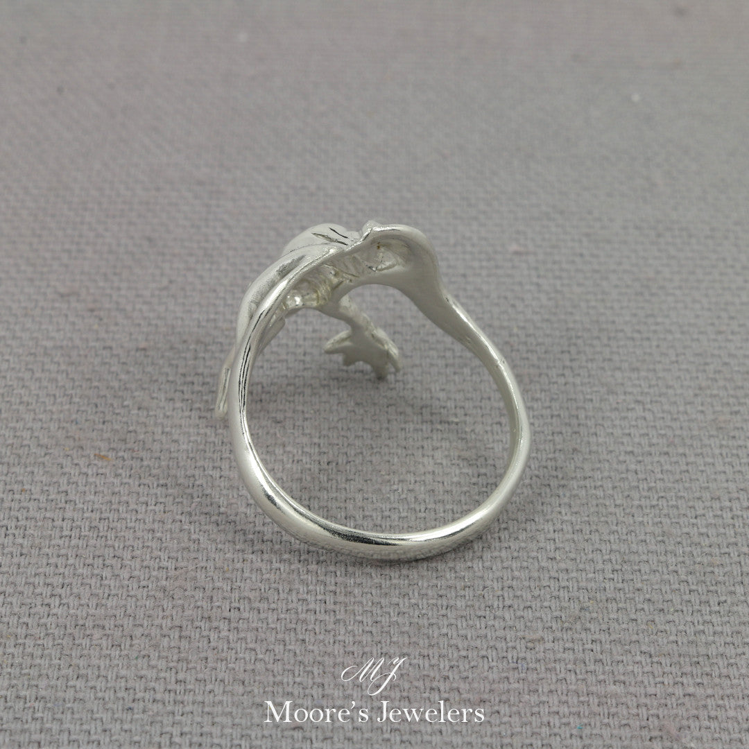 925 Sterling Silver Frog Ring