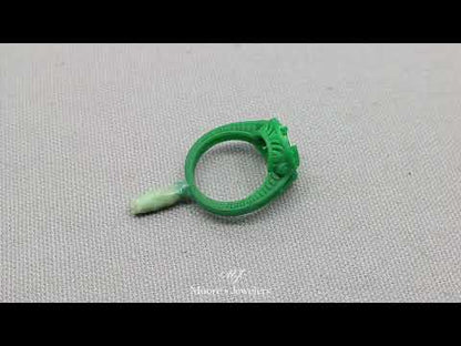 3d Print Scroll and Wheat Pattern Engagement Ring