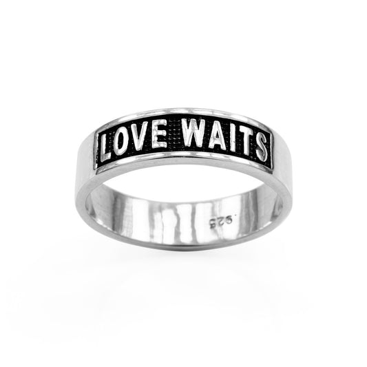 925 Sterling Silver Love Waits Band