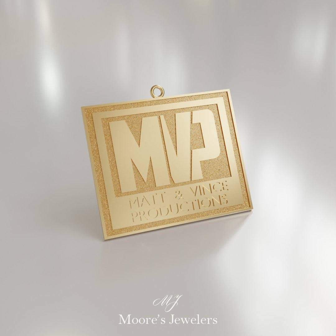 14k Yellow Gold MVP Logo Rendering