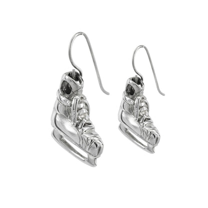 925 Sterling Silver Ice Skate Earrings w/ French Wire Hooks