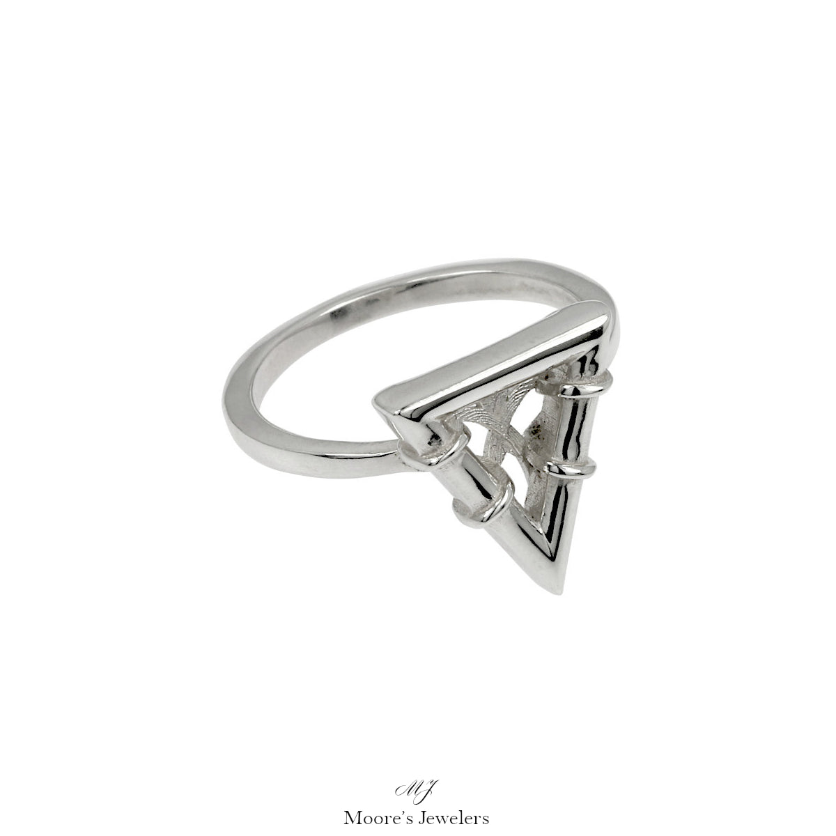 925 Sterling Silver Eternal Triangle Ring